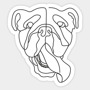 Bulldog tongue Sticker